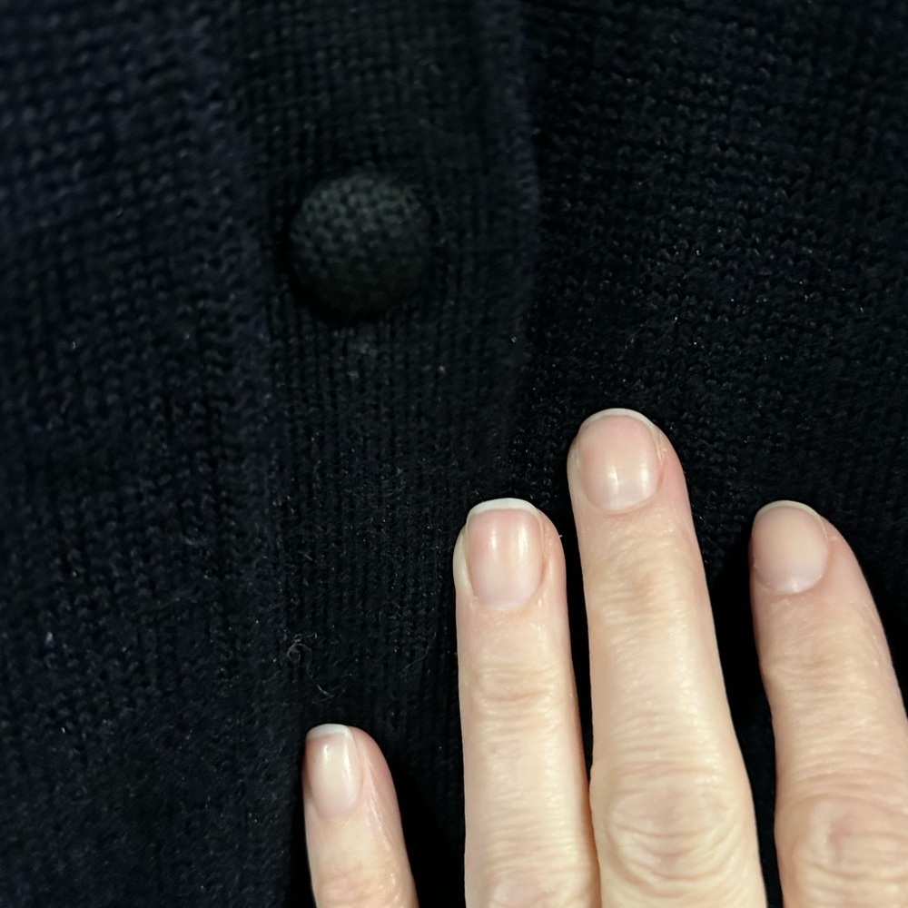 Stefanel Wool Infused Cardigan Sweater Size M Fitted Long Line Holiday Italy - Picture 4 of 9